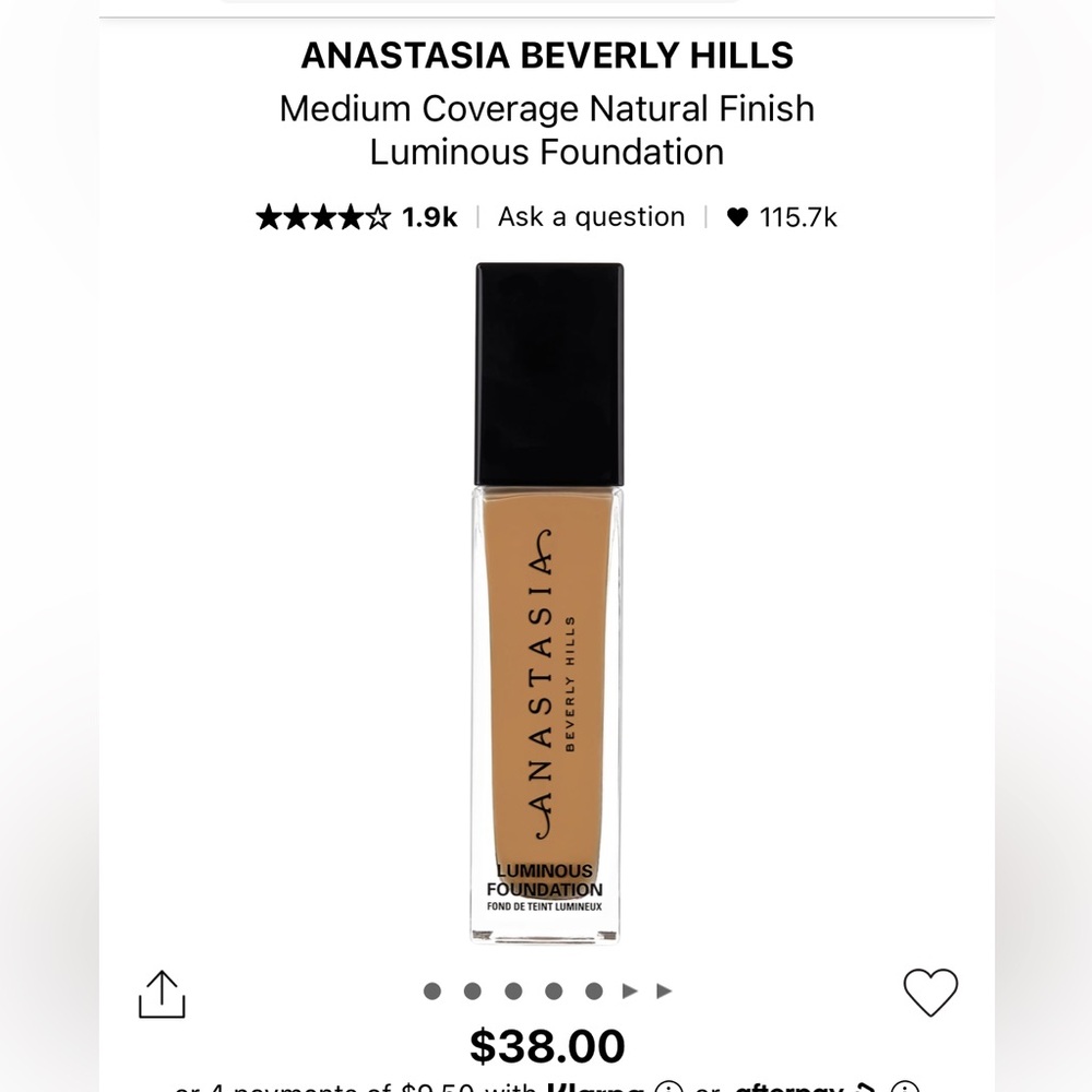 💄CLOSET CLEAR OUT💋
BRAND NEW 
ANASTASIA BEVERLY HILLS 
Luminous Foundation